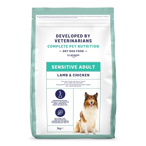 by Amazon Premium Dry Dog Food Sensitive Adult with Lamb and chicken 3kg 1 pack