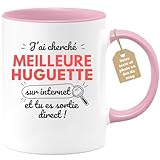 Livraison rapide et sécurisée grâce à un emballage adapté, garantissant que votre mug arrive en parfait état. Que vous l'offriez pour un anniversaire, Noël ou simplement pour faire plaisir, vous pouvez être sûr que votre cadeau arrivera à temps et en toute sécurité. Un moyen simple et efficace de faire plaisir à votre Huguette préférée !