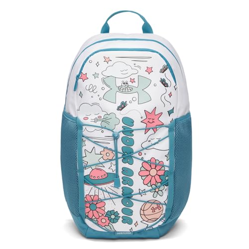 Under Armour Unisex Hustle Sport 6.0 Backpack, (101) White/Boundless Blue/Enamel Blue, One Size Fits Most