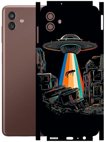 Image of AtOdds - Full Body Back Screen Guard Protector Film - Lamination Wrap Skin Sticker Compatible with Samsung Galaxy M13 (5G) | Scratchproof Matte Finish (Alien Invade)