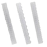3 Stück Lineal mit Unregelmäßigen Kanten, Abreißlineal, Metall Papier Reiß Lineal mit Gezackter Kante für Schule Büro Zeichnen Basteln Karten