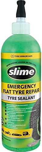 Slime SDS-500/06-IN Flat Tyre Puncture Sealant, Emergency Repair, Suitable for Cars, Scooters and Other Highway Vehicles, Non-Toxic, eco-Friendly, 473 mL (16oz) Bottle