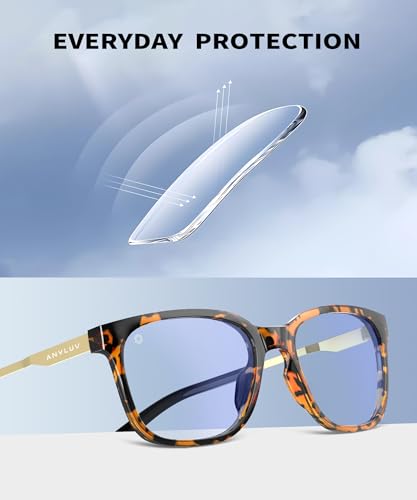 Image of ANYLUV Blue Light Glasses for Men, Lightweight Computer Gaming Glasses, Stylish Anti Eyestrain Blue Light Blocking Men