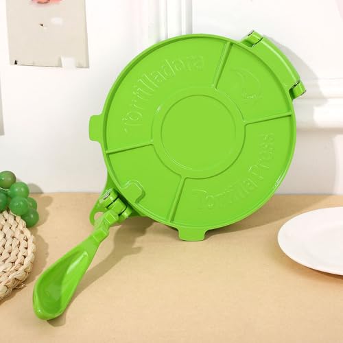 8 Inch Cast Aluminum Tortilla Press,Heavy Duty Dough Press for Homemade Tortillas, Flatbreads Empanadas Non Stick Kitchen Tool with Comfortable Handles (Green) by NOENNULL - Image 7