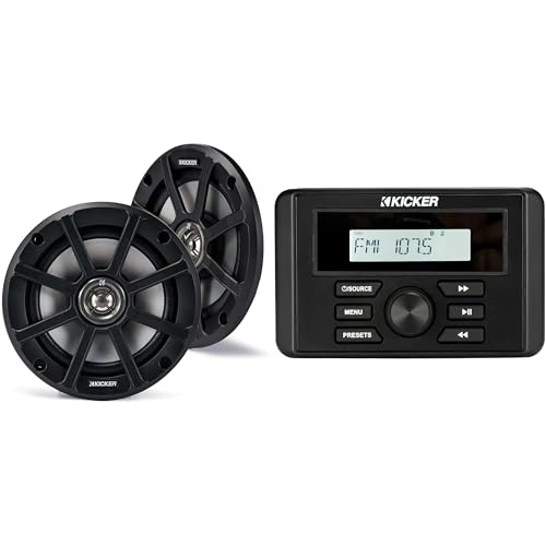 Kicker 46KMC3 Marine Gauge-Style Source & 51PSC654 6.5