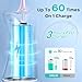 COSLUS Water Dental Flosser Pick for Teeth: 4 Modes Cordless 300ML Larger Tank Portable Water Teeth Cleaner Picks IPX7 Waterproof Flossing Machine for Home Travel Purple C30(FC5360)