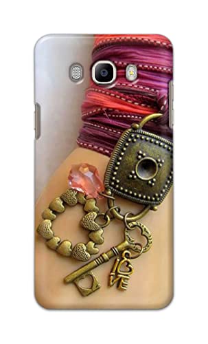 Image of Girl Hand with Keychain Hard Back Case Cover for Samsung Galaxy J7 (2016) / On 8 (2016), J710F, J710FN, J710M, J710H Back Cover -(J5) VNS2228