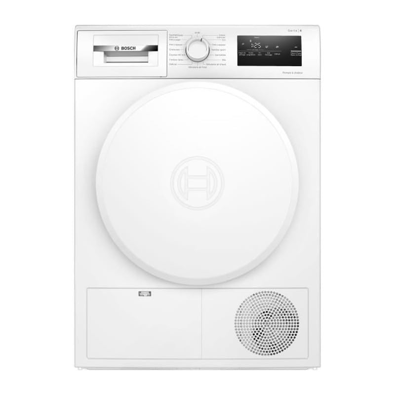 Bosch WTH8300DFR, Serie 4, Secadora de ropa, Bomba de calor, 8 kg, Blanco