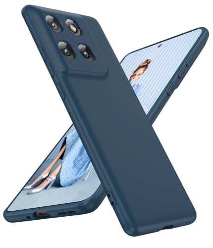 LeYi for Moto-Edge-2025 Case: Motorola Edge 2025 Phone Case with Soft Liquid Silicone Shockproof, Slim & Anti-Scratch Phone Case for Motorola Edge 2025, Blue