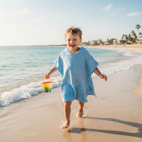 Image of Toddler Little Girl Swim Cover Up Beach Towel kids Bathing Suit Cover Ups Swimsuit Summer Baby Beach Essentials