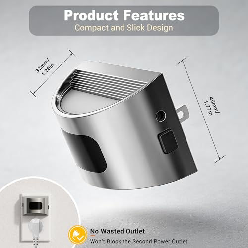 Image of JandCase Motion Sensor Night Light, Night Lights Plug into Wall, Dusk to Dawn Sensor Nightlight with Motion Activated, 30 /60 /100lm Brightness Dimmable, 3000K Warm White, for Kids Bedroom Hallway