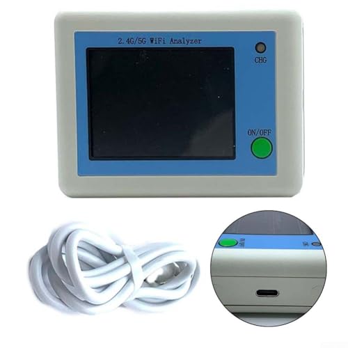 Escáner de señal WiFi doble banda y probador de cables de red integrado 5