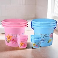 Kuber Industries (Set of 4) Bathroom Bucket & Mug Set | Bathroom