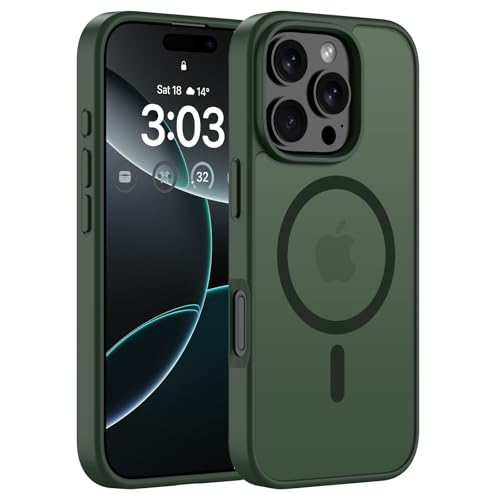 ORDA für iPhone 16 Pro Hülle Kompatibel mit MagSafe,Magnetisch Handyhülle für iPhone 16 Pro Case Durchscheinende Matt Rü...
