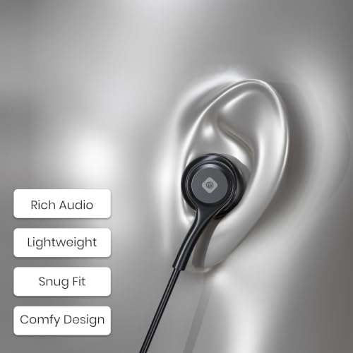 Image of MAKPOWER 3.5mm Wired in Ear Earphones, in-Line Mic, Deep Bass, 1.2M Strong and Long Lasting Brided Cable, Light Weight, Compatible with Mobile | Tablet | Laptop