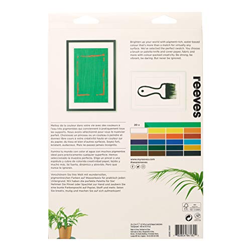 Image of Reeves Acrylic Paint-10ml, Set of 24