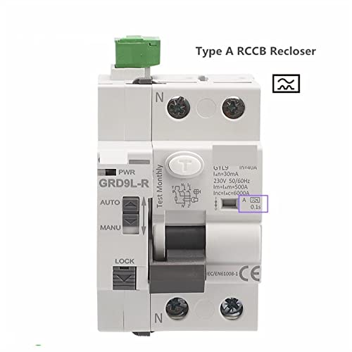 Disjoncteur différentiel GRD9L-R 4P 40A 100mA type A à réenclenchement