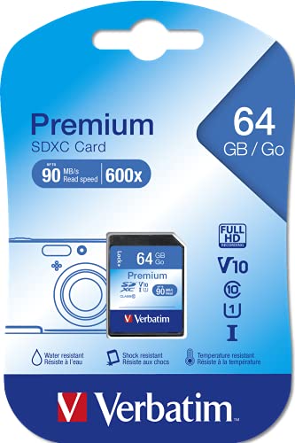 Verbatim 64Gb Premium Sdxc Memory Card, Uhs-I V10 U1 Class 10 #TOP4