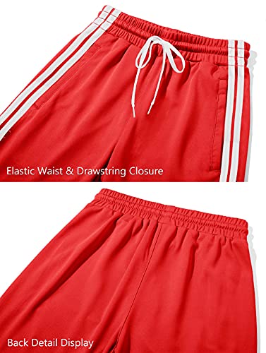 Magcomsen Athletic Pants For Women Outdoor Hiking Pants Breathable Mesh Running Pants Quick Dry Pants Slim Fit Active Pants With Pockets Red #TOP4