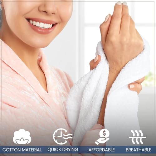 Image of KAHAF COLLECTION 12 Pack Washcloths | Multicolour 100% Cotton Extra Absorbent Face Towels | Soft, Quick Dry Wash Cloths for Bathroom, Spa, Gym, Baby & Travel (12 Packs (12 x 12))