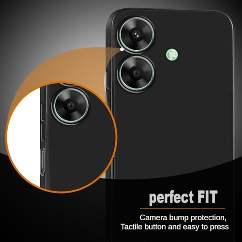 Image of Back Cover for Realme C61 4G / Narzo N61 4G | Full Camera Protection | Premium Liquid Silicon Case | Flexible Bumper Case for Realme C61 4G / Narzo N61 4G (Black)