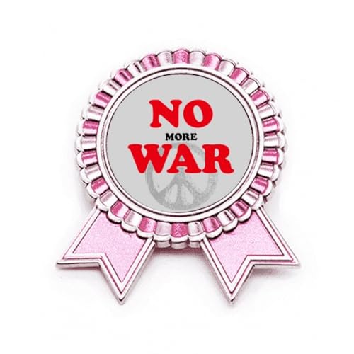 Broche Badge World Peace en métal de taille médium couleur rose pour veste