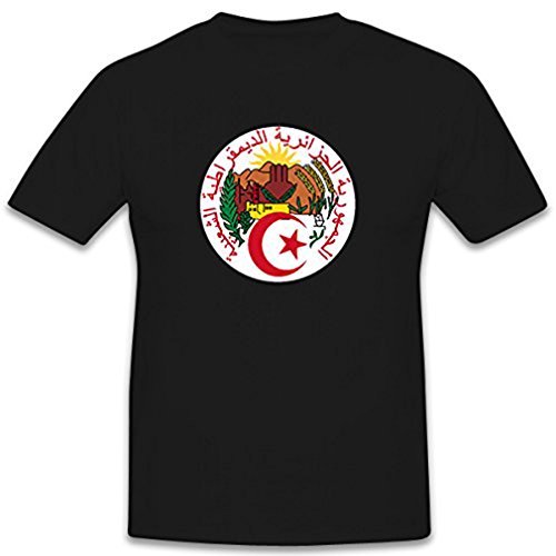 T-shirt noir Algérie armoiries pays DMG AL dschaz pour homme