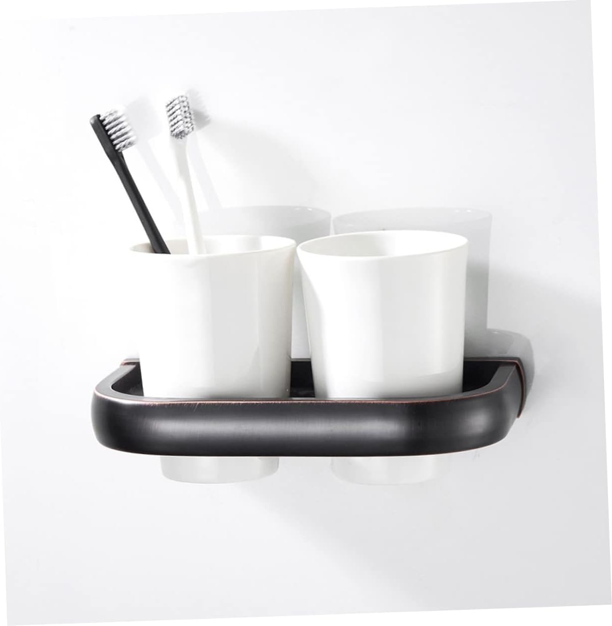 Vintage Wall-Mounted Toothbrush Cup Holder Cups for Bathroom Heavy Duty Toothbrush Mounting Hardware for Home