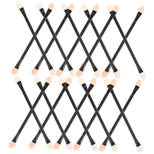 DRESSOOS 30個入り使い捨てアイシャドウアプリケーター 両端プ メイクブラシ 目元用化粧道具 アイシャドウ スティック型スポンジ付き