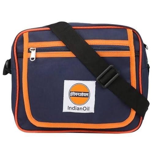 IndianOil IOCL Blue Orange Sling Bag | Corporate Utility Crossbody Carry Pack | Official Logo Shoulder Satchel | Field Staff Travel Organizer-image-39
