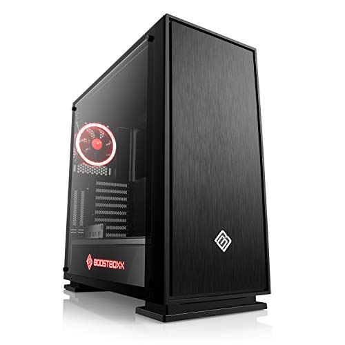 Gaming PC-Gehäuse Cronos Window - Midi-Tower, RGB Beleuchtung (inkl. Steuerung), Glas-Seitenteil, vormontierte Lüfter, E-ATX, ATX, Micro-ATX, Mini-ITX, schwarz