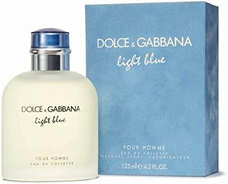 Dolce & Gabbana Eau de Toilettes Spray, Light Blue, 4.2 Fl Oz For Men or/and Pour Homme