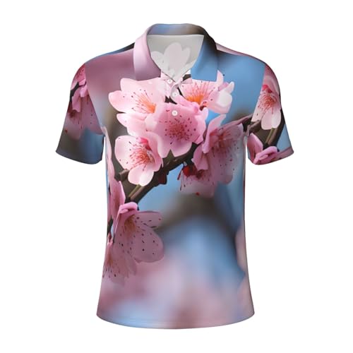 Vêtement athlétique polo homme fleurs de cerisier sport et affaires