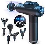 Pistola Massaggio Muscolare Professionale con 99 Velocità Regolabili, 6 Testine Intercambiabili e Display LCD Tattile Silenzioso per Massaggio Profondo - Allevia Dolori Muscolari di Schiena
