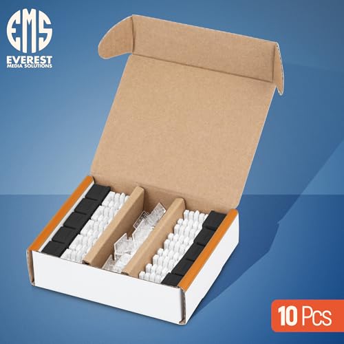 Image of Everest 90 Degree RJ45 Cat6A Keystone Jacks Slim Profile 10-Pack Black