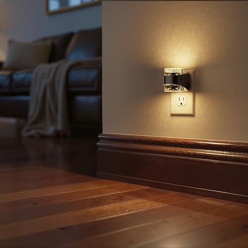 Image of Briignite Night Lights Plug into Wall Dimmable Night Light w /Bubble Design | 3000K Warm & 5 Brightness Levels, Dusk to Dawn Sensor Nightlights for Kids Room, Nursery, Hallway, Bathroom, Bedroom
