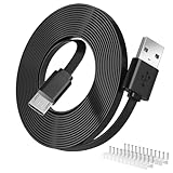 16.4ft Power Extension Cable for Wyze Cam Pan,WyzeCam,Kasa Cam,Yi Dome Home,Furbo Dog,Nest Cam,Oculus Go,Blink,KasaCam NestCam,IP Security Surveillance Camera,USB Flat Charging Charger Cord V3