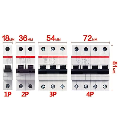 Disyuntor SH204 4P automático tetrapolar interruptor magnetotérmico miniatura 4A 2