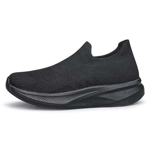 Men's Slip on Walking Running Shoes Athletic Casual Sneakers Black Size 8.5 by TIANYUQI - Used condition - Image 6