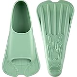 CAPAS Swim Training Fins Comfortable Silicone Lap Swimming Short Blade Floating Flippers with Mesh Bag for Kids Adult Men Women Build Leg Strength