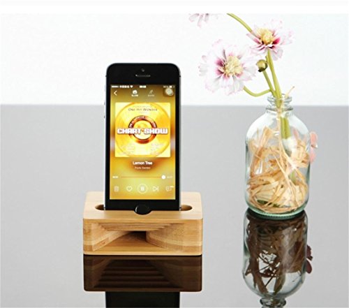 Like A Song Natural Phone Sound Amplifier Bamboo Trumpet Holder Amplifier Loudspeaker for Phone Deskstop Decoration, Phone Dock & Wood Speaker