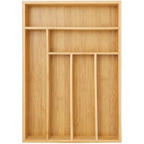 Juvale Bamboo Silverware Organizer Cover