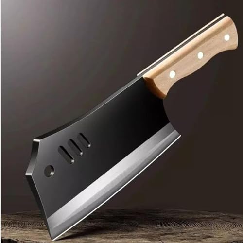 Image of Professional Kitchen Knife Set, 3-Piece Black Chef Knives with Cover Ergonomic Handles Sharp Manual Sharpening for Home Kitchen & Restaurant (Black)