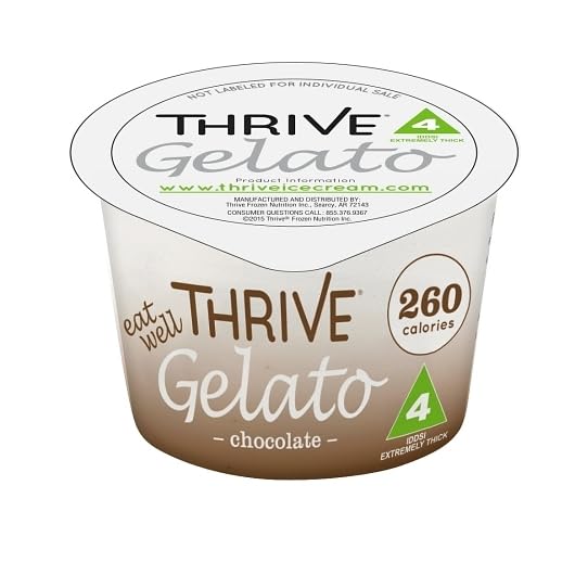 Thrive Frozen Nutrition, Chocolate Gelato, 4 oz Cups (36 count)