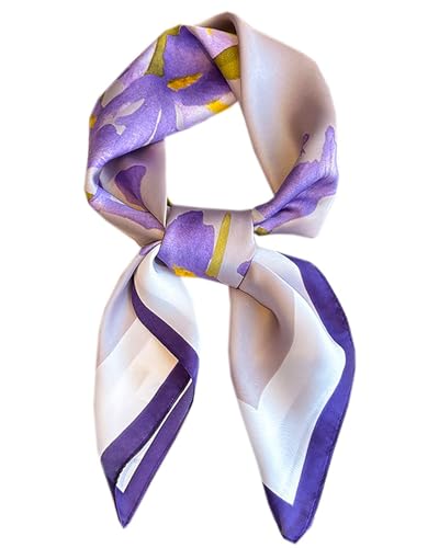 Saiusloa Neck Scarf For Womens Silky Head Scarves Hair Bandanas Square Scarf Fashion Accessories lightweight 27.5 * 27.5inch-6