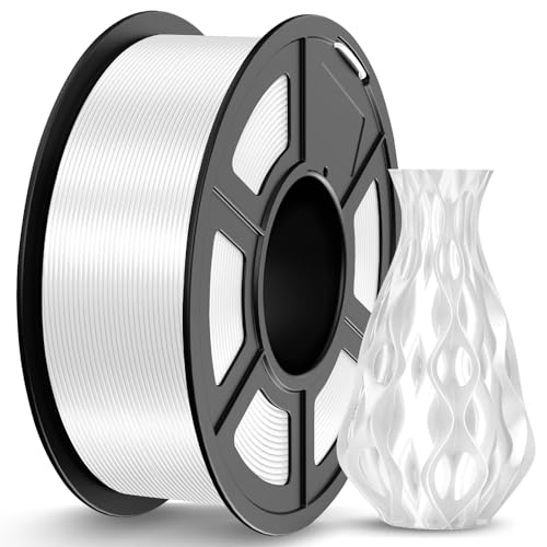 Image of JAYO Silk PLA Filament 1.75mm White 1.1kg, Metal-Like Shiny PLA, Smooth Silky Finish, Easy to Print, Accuracy + /- 0.02mm, Fits for Most FDM 3D Printers