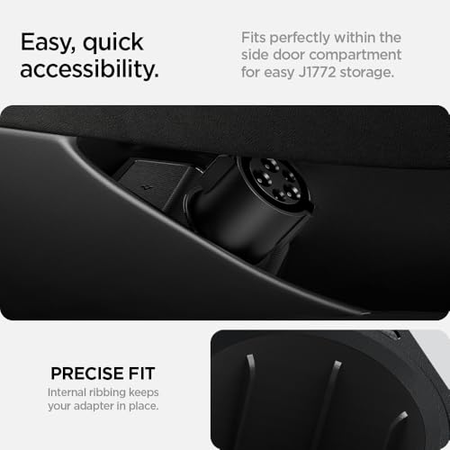 Image of Spigen J1772 Charging Adapter Door Dock for Legacy Tesla Model Y 2020-2024 | Not Compatible with Model Y Juniper 2026 /25 | J1772 Charging Adapter NOT Included - Refer to the video for installation