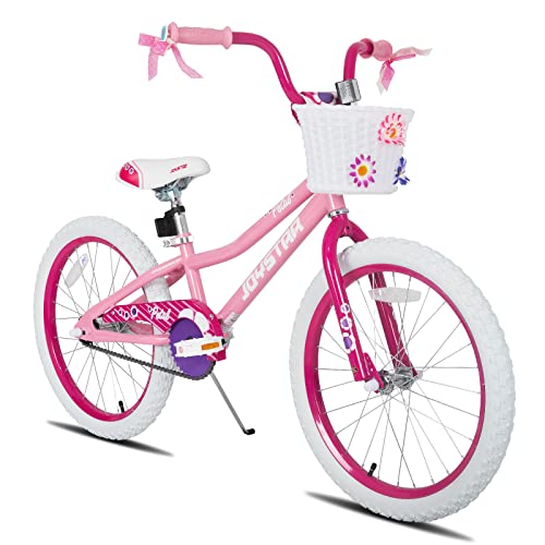 JOYSTAR Princess Mädchenfahrrad mit Trainingsrädern, Korb und Handbremse, 14 Zoll Kinderfahrrad für 3 4 5 Jahre Kinder, Kleinkind Mädchen Fahrrad Rosa Cover