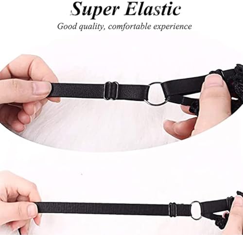 Offene Harness Bar für Frauen,Sexy Körper Harness BH Punk Körper Brustgurt Bikini BH Mehrschichtig Riemchen Accessoires Verführerisch Verstellbarer Halter Gürtel Bralette Crop Top Punk Gothic Schwarz