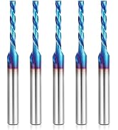 FivePears Down Cut Spiral Router Bit For CNC - 1/8" Diameter, 1/2" Cutting Length, 1/4" Shank